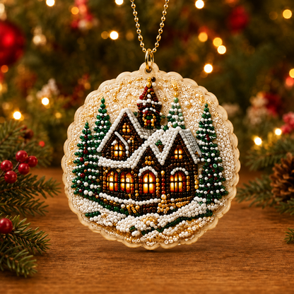 DIY Diamond Painting Santa Hanging Ornament Kit