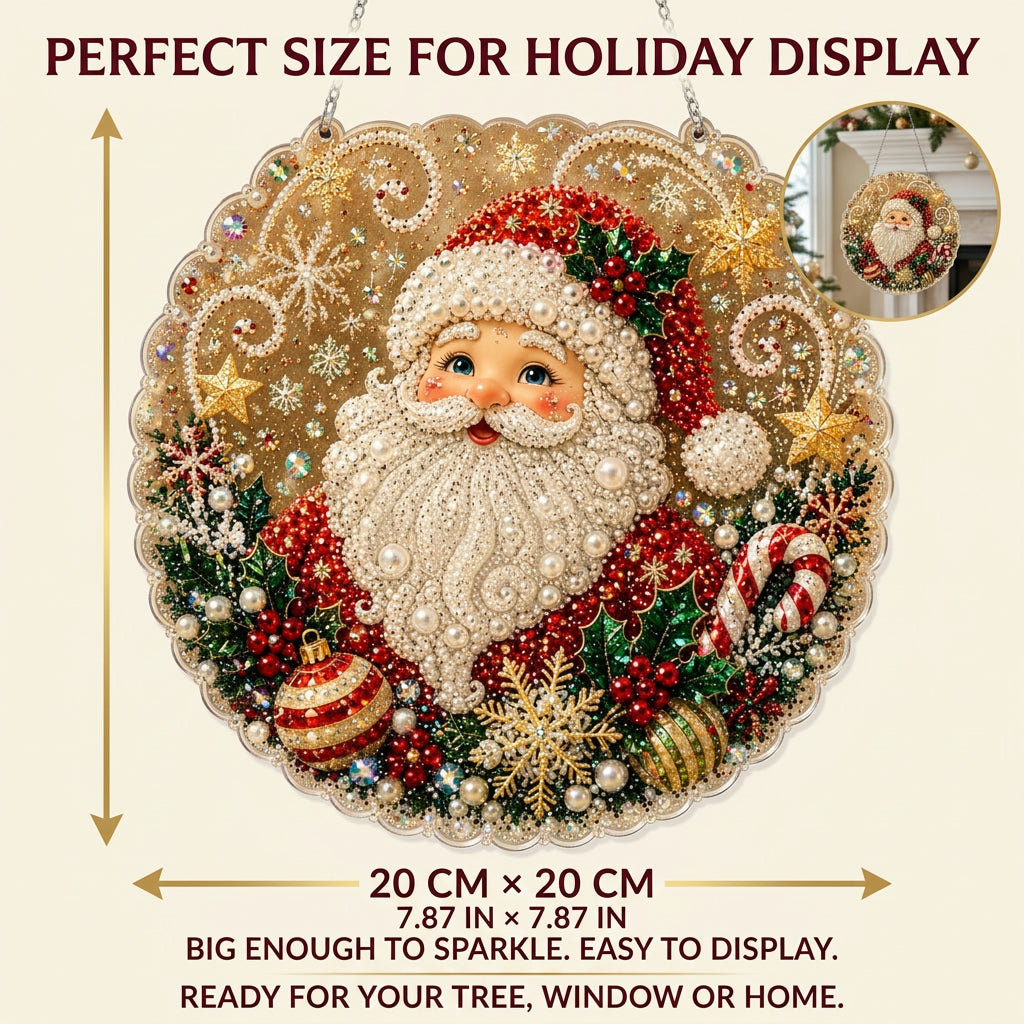 DIY Diamond Painting Santa Hanging Ornament Kit