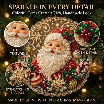 DIY Diamond Painting Santa Hanging Ornament Kit