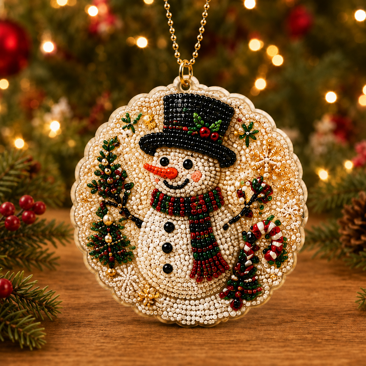 DIY Diamond Painting Santa Hanging Ornament Kit